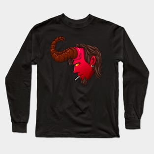 Smoking demon Long Sleeve T-Shirt